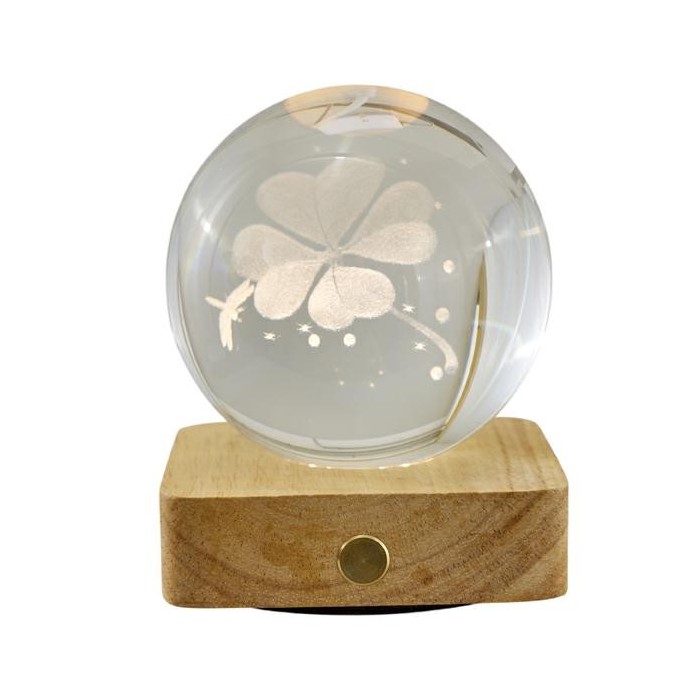 LAMPADA BASE QUADR. QUADRIFOGLIO GR. 8X8X10